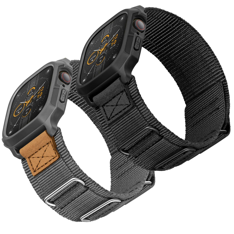 Bundle of the Rugged Nylon Apple Watch Band (Grey/Black Tag)