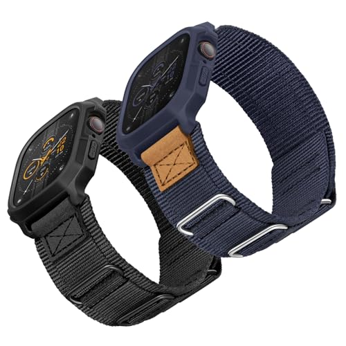 Bundle of the Rugged Nylon Apple Watch Band (Blue/Black Tag)