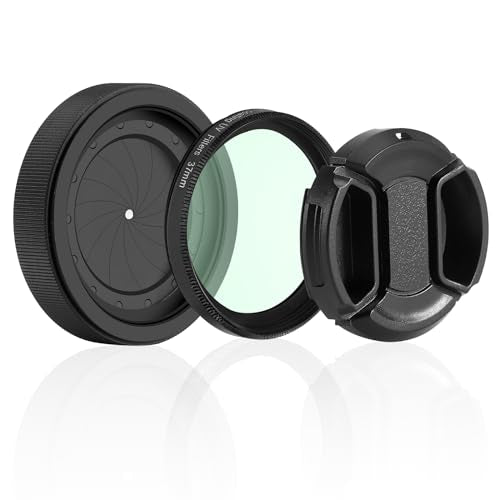 Adjustable Iris Aperture Diaphragm M30 to M37 Iris Aperture Diaphragm Adapter Optical Diaphragm 1.5-26mm Lens Module Adapter Ring PVS-14 PSV14 Optics (Filter Protector Cover Set) Filter Protector Cover Set