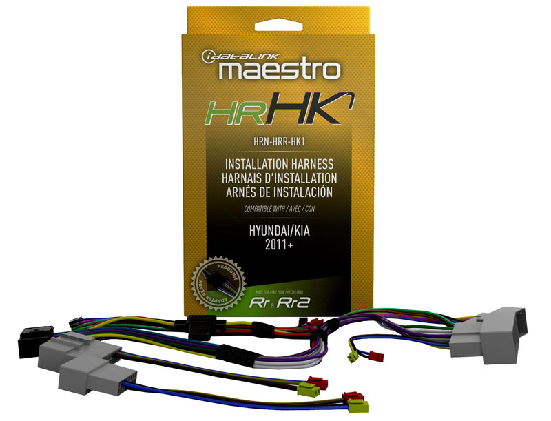 Idatalink Maestro HRN-HRR-HK1 Plug and Play Radio Factory Integration Replacement Harness for Compatible Hyundai and KIA Vehicles 2010-2019 (ADS-MRR or ADS-MRR2 Module Required)