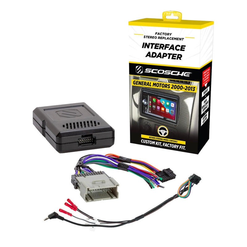 Scosche GM2K-WP Factory Stereo Replacement Interface Adapter, Compatible with Select 2000-13 GM Vehicles, Car Radio Wiring Harness, Retains Steering Wheel Controls & OEM Amplifier - See Fit Guide