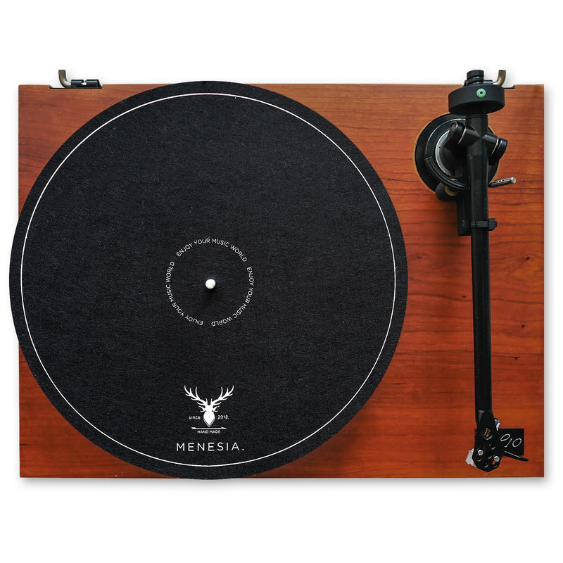 12 Inch Turntable Mat, Slip mat for Vinyl LP Record Player Mat, Anti Static Turntable Platter Mat, Slip mats for turntables(black) Black