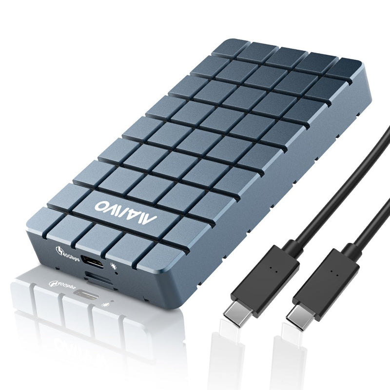 MAIWO M.2 NVMe SSD Enclosure USB4 40Gbps Tool Free Fanless No Noise Aluminum, Compatible with Thunderbolt4/3 USB-C 4/3.2/3.0/2.0, 2280 M Key PCIe NVMe SSD Reader
