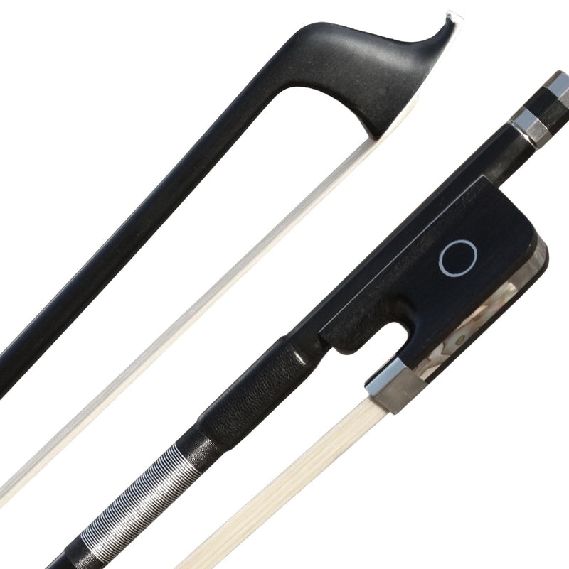 Carbon Fiber Cello Bow 4/4 Full Size Ebony Frog Natural Horsehair for Teacher Student Professional Carbon Bow 04-Carbon Fiber