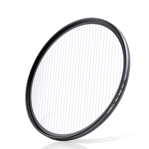 GREEN.L 67mm Blue Streak Lens Filter, Premium Optical Glass 360°Rotatable Anamorphic Flare Camera Lens Effect Filter