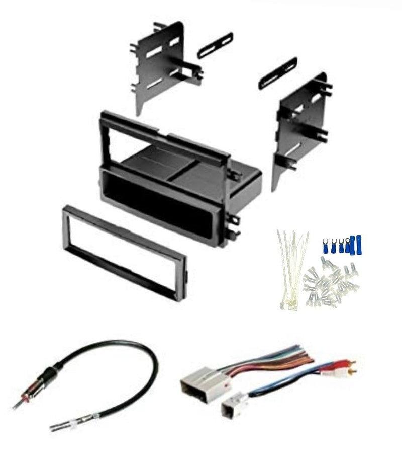 Single DIN Car Stereo Radio Dash Kit, Wire Harness, and Antenna Adapter -Made for Ford: 2004-2008 F-150 (2004 No Heritage), 2005-2010 Super Duty F-250/350/450/550 -Includes Sub Wire