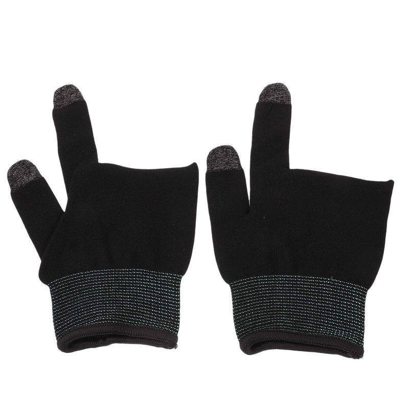 1 Pair Gaming Gloves Touchscreen Gloves Finger Sleeve for Gaming Anti Sweat Game Controller Finger Thumb Sleeve Breathable Finger Covers for Mobile Phone Game Black