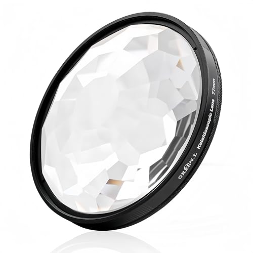 GREEN.L 82mm Kaleidoscope Prism Lens Filter Photography Prism Crystal Glass Effect Filter
