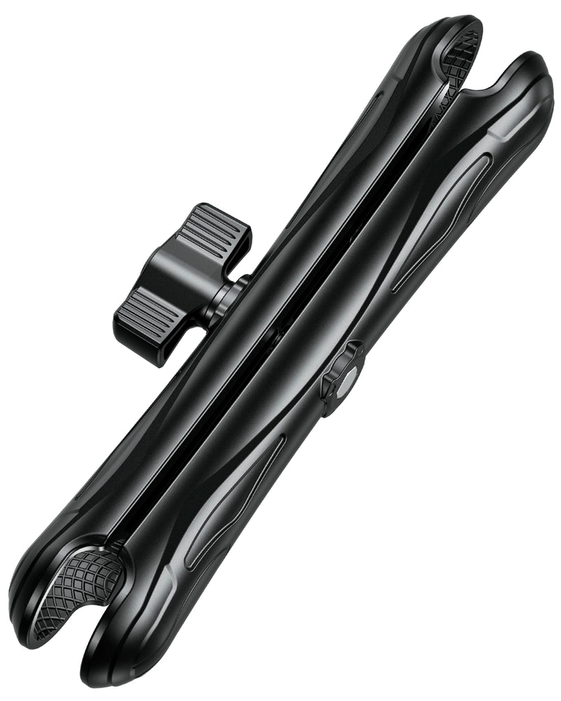 VAZESWIN 1.5" Ball Aluminum Alloy Double Socket Arm, 9.1" Length Long Arm | Compatible with RAM Mounts C Size 1.5" Ball Components, 360° Rotation, for Fish Finder Mount, Marine Electronic Mount