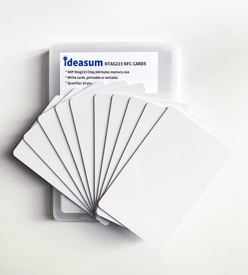 20 pcs White Blank NTAG215 PVC Cards with NXP NTAG215 Chips, NFC Cards for Smart Home and Smart Office,Gaming Cards,Printable NFC Cards with Own Design