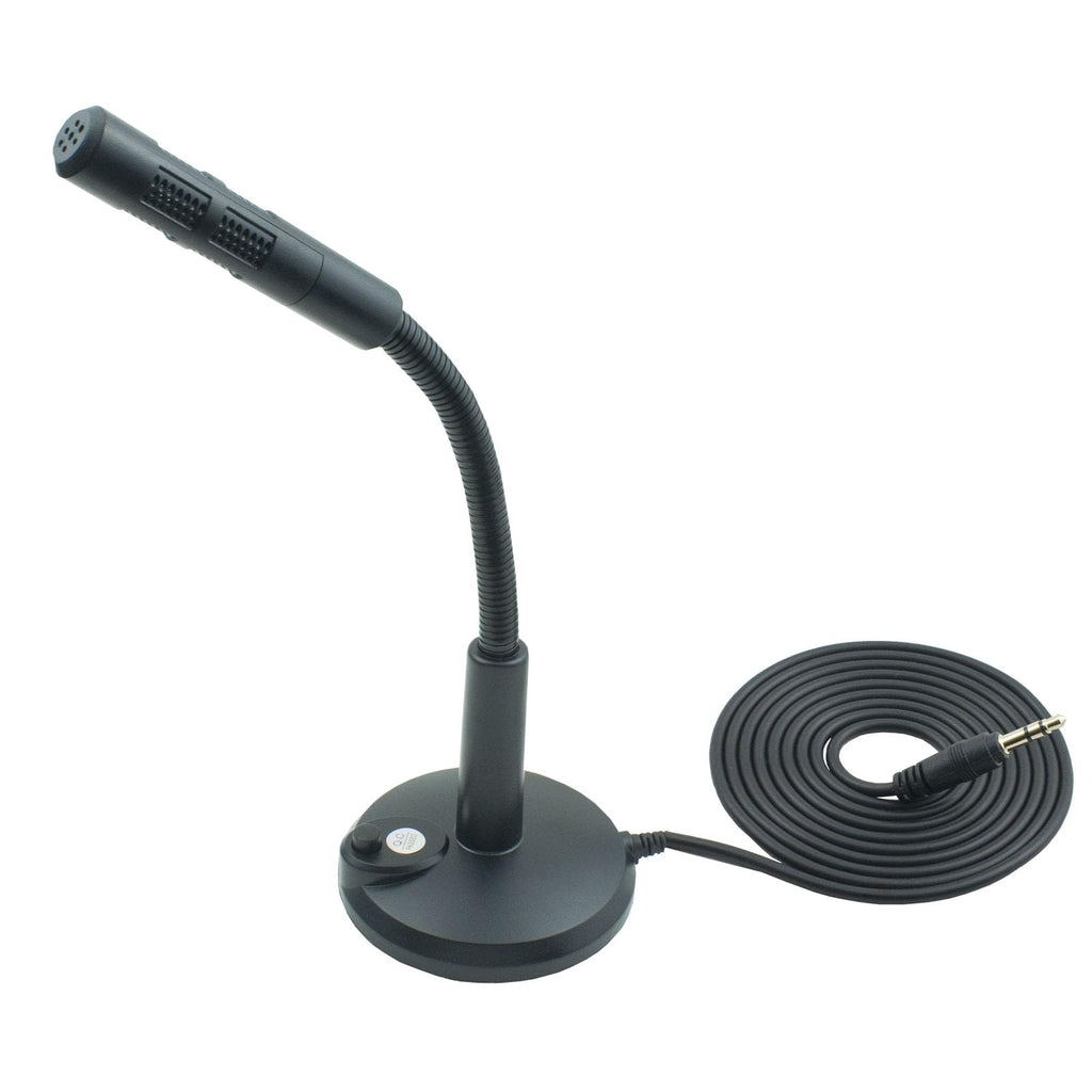 3.5mm Male Microphone, Plug and Play Desktop Laptop gooseneck Microphone, Suitable for Games, Meetings, Recording, podcasts, Games, and Online Chat 3.5MM Male microphone