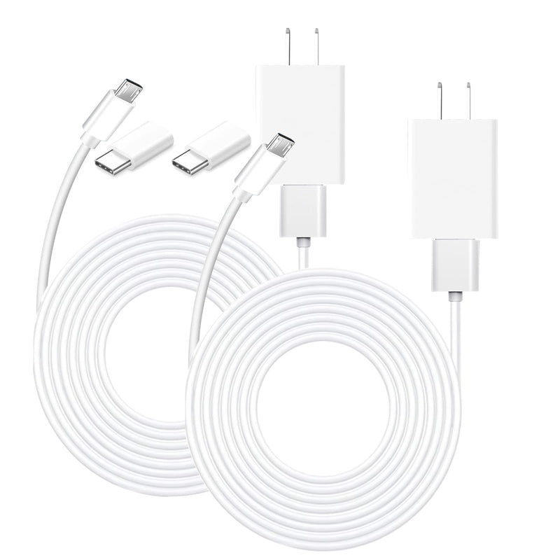 10ft 2-Pack Power Adapter Plug 9V Charger for Arlo Pro and Arlo Pro 2, Q,GO 1, Arlo Essential Spotlight/XL/XL 2nd Gen/Essential 2nd Generation,Blink Outdoor 3 4 (4th Gen) Camera Charging Cord Cable 10ft 2-Pack
