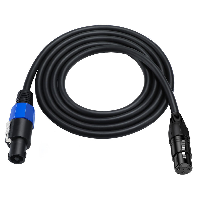 Speakon to XLR Speaker Cable, XLR to Speakon Adapter for DJ/PA Speaker Cord with Twist Lock (3M/10Feet) Speakon to XLR female 3M/10Feet