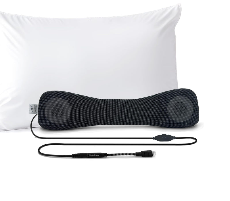 Somnus - Pillow Speaker, White Noise for Insomnia, 𝗟𝗶𝗴𝗵𝘁𝗻𝗶𝗻𝗴 & Aux Support, Volume Control, Rain Sleep Sounds, Audio Books, Sleep Aids Headphones, PS300-L (for iPhone14-6) PS300-L with Lightning adapter