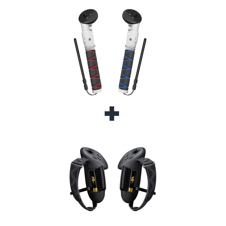 AMVR Handle Attachments and Upgraded Controller Grips Cover Compatible with Meta/Oculus Quest 3 Controller Accessories(Not for Charging Dock)