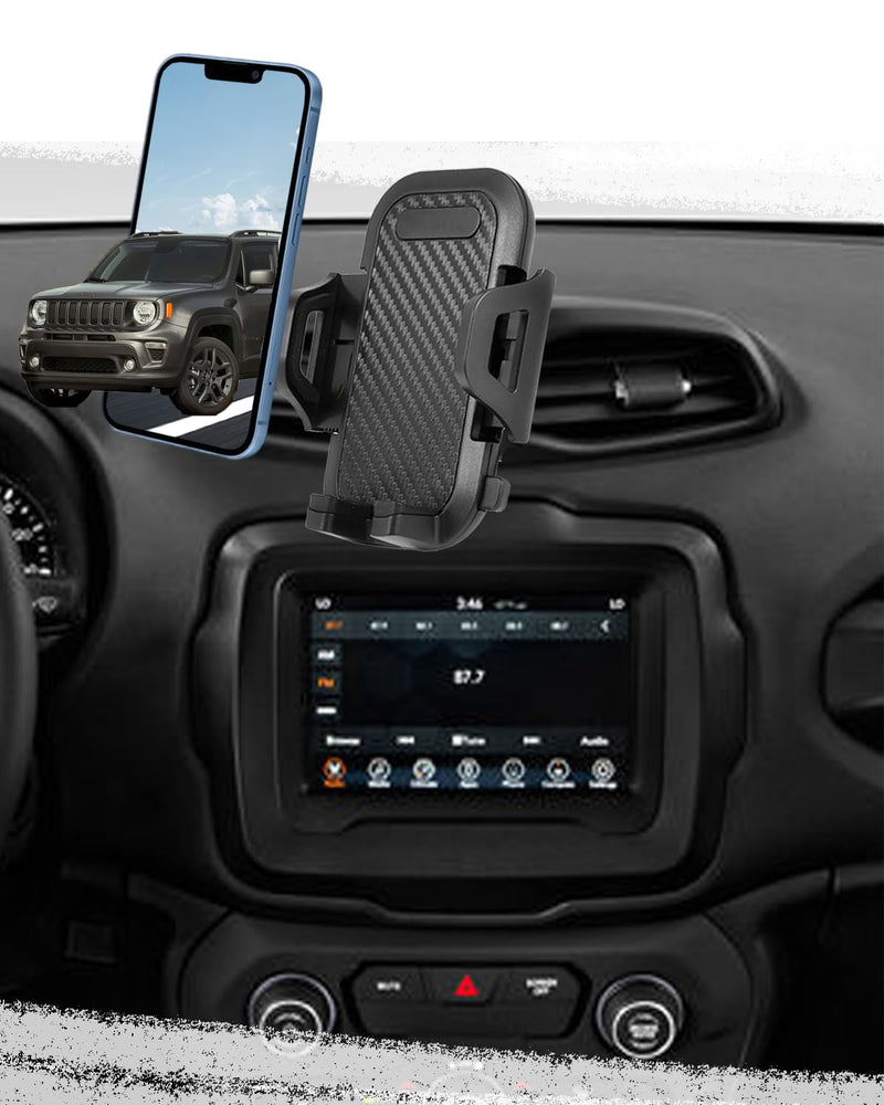 oricarmes Jeep Renegade Phone Holder for Jeep Renegade Accessories 2023 2024 Custom Fit for Renegade Phone Mount 2015-present Compatible for All Cell Phones