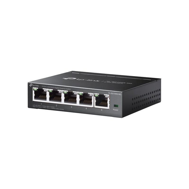 TP-Link TL-SG105S-M2, 5 Port Multi-Gigabit 2.5G Unmanaged Ethernet Switch | Ethernet Splitter, Plug & Play, Desktop/Wall Mount, Silent Operation No PoE 5 Port, 2.5G