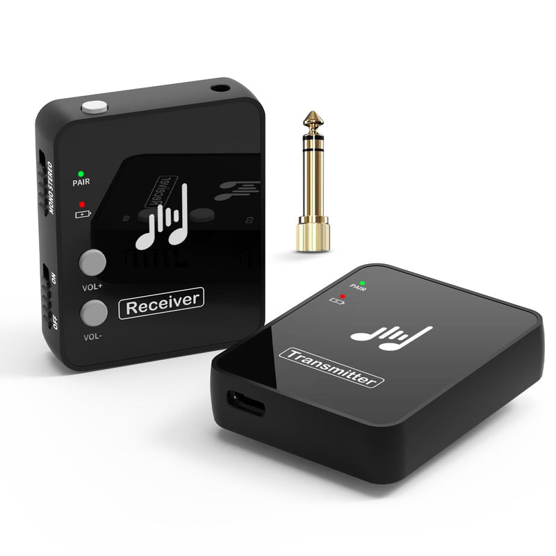 WP10 Wireless in Ear Monitor System, 2.4G Stereo Wireless IEM System with Transmitter Beltpack Receiver Automatic Pairing, Ideal for Studio, Band Rehearsal, Live Performance