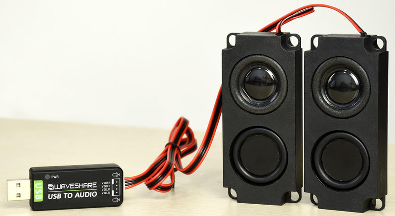 USB to Audio USB Sound Card with 8Ω 5W Speaker, Driver-Free Plug and Play | for Raspberry Pi/Jetson Nano, Win7/8/8.1/10,Linux,Android, Support Recording/Playback, Onboard Microphone/ Speaker Header
