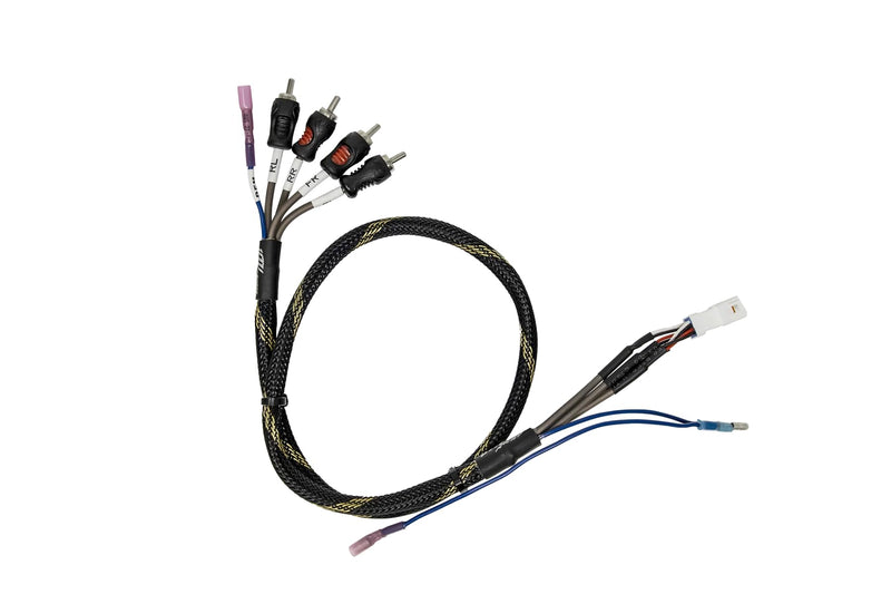UTV Stereo Front/Rear Amplifier RCA Output for Can-Am Maverick R | Works with BRP GO Touchscreen Display | Retains Factory Controls | Water-Resistant Harness | Powersports Audio System Upgrade