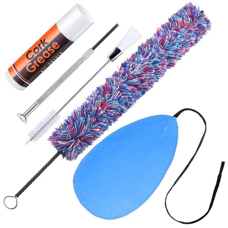 [AUSTRALIA] - Flute Care Cleaner Kit with Cork Grease,Multifunctional Cleaning Brush, Cotton Cleaning Brush, Swab and Screw, Niantime Flute Cleaning Kit for Base Maintenance Basic Flute cleaning Kit 