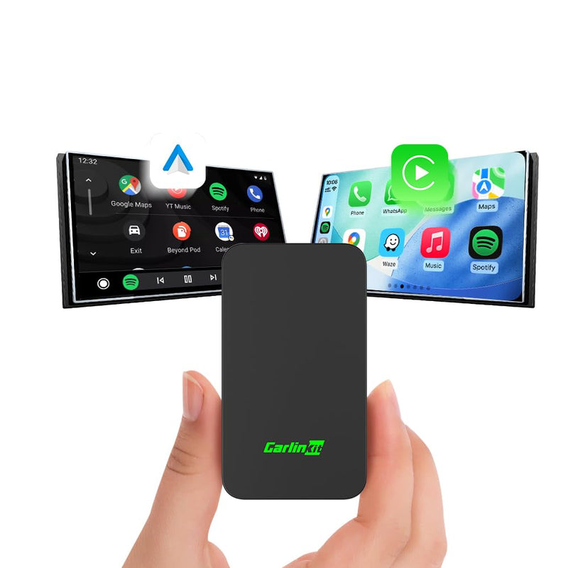 CarlinKit 5.0 Wireless CarPlay & Android Auto Adapter 2AIR | 5GHz WiFi | Wired to Wireless | Plug-and-Play | Auto Connect | for OEM Wired Cars | Online Upgrade | Voice, Music, Navigation