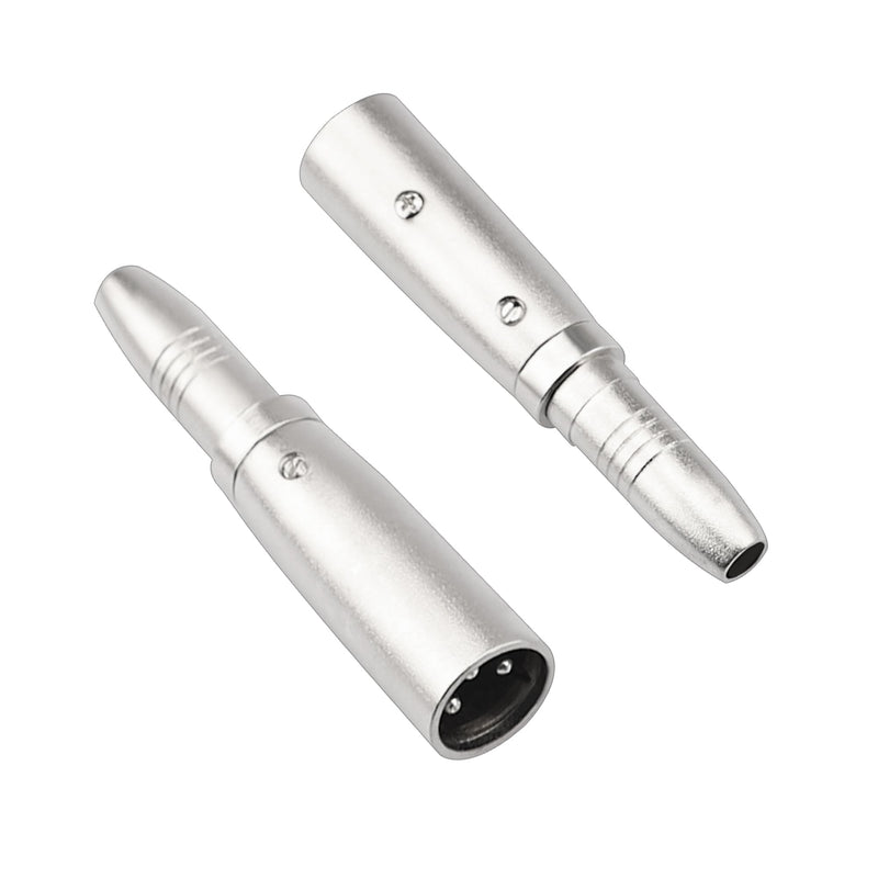 2PCS XLR Male to 1/4 Inch 6.35mm Female Adapter, 3-Pin XLR Male to Quarter Inch Female Jack Socket Audio Adapters Compatible with Microphone, Stereo, Mixer XLRM to 1/4" 6.35mm Female