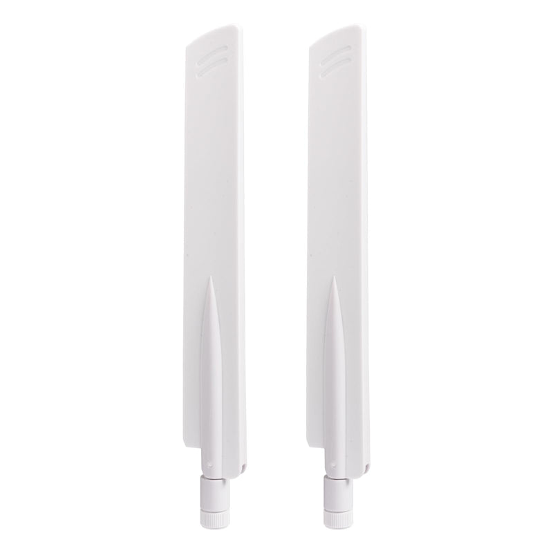 Eightwood Tri-Band WiFi 6E Antenna, RP-SMA Antenna White (2-Pack) | for Desktop PC Motherboard, PCIe WiFi Card, Wireless Router, Security Camera, 2.4GHz 5GHz 6GHz