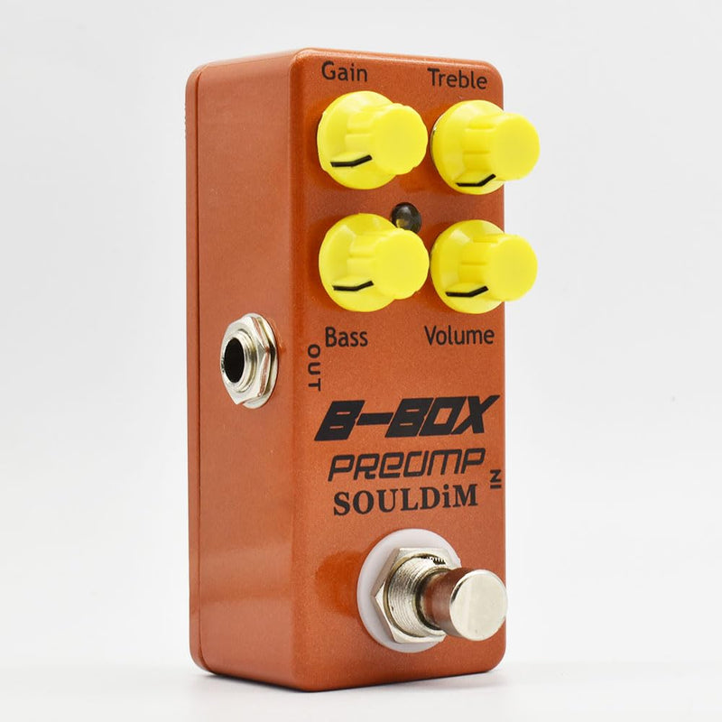 Mini B-Box Preamp Pedal Electric Guitar Effect with Overdrive Function Preamp Effect Single Pedal (B-Box Preamp)