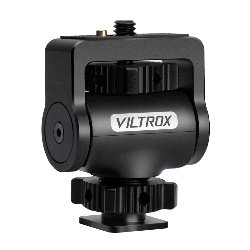 [AUSTRALIA] - Adjustable Gimbal Monitor Cold Shoe Adapter, Metal Field Monitor Mount Holder, 360 Degree Swivel and Tilt Adjustable Monitor Mount Bracket with Cold Shoe Mount, Locating Pin Design Cold Hot Adapter 