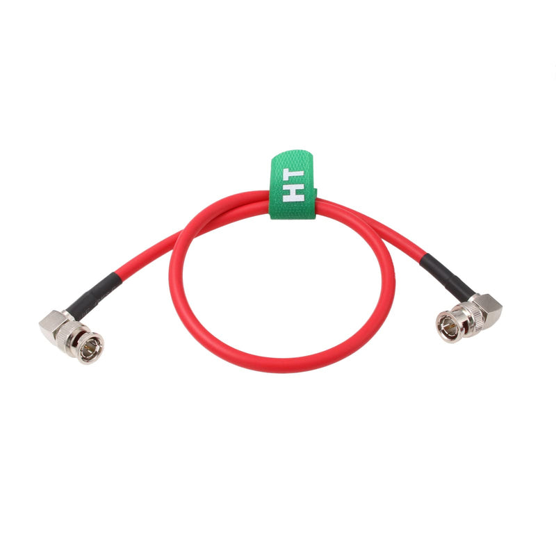 [AUSTRALIA] - 12G 4K SDI Coaxial Video Cable BNC to BNC Right Angle Canare LV-61S 75 ohm for Camera Monitor Flexible Shielded 80cm 