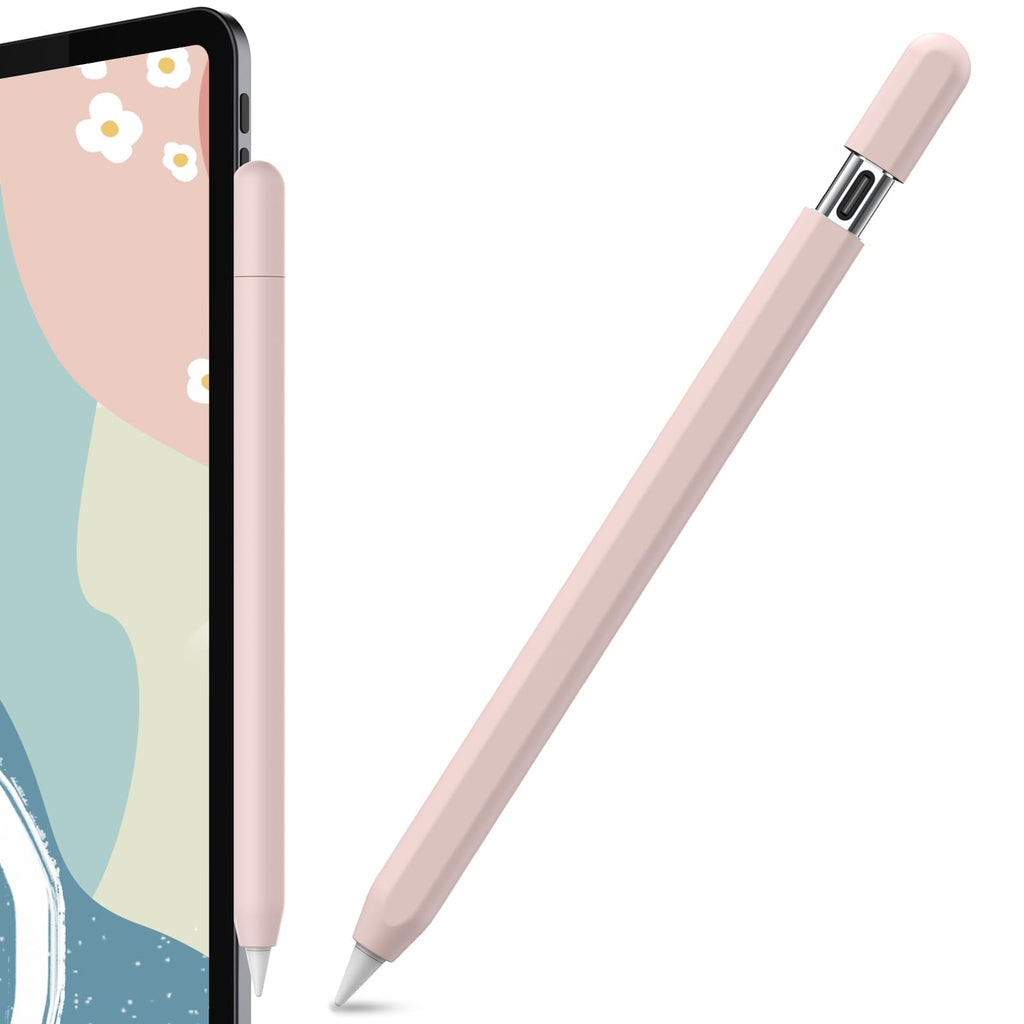 AhaStyle Silicone Case for Apple Pencil (USB-C) 2023 Ultra Thin Protective Cover Skin Apple Pencil Sleeve Anti-Slip Grip Compatible with Apple Pencil USB C (Pink) 1 Pack Pink