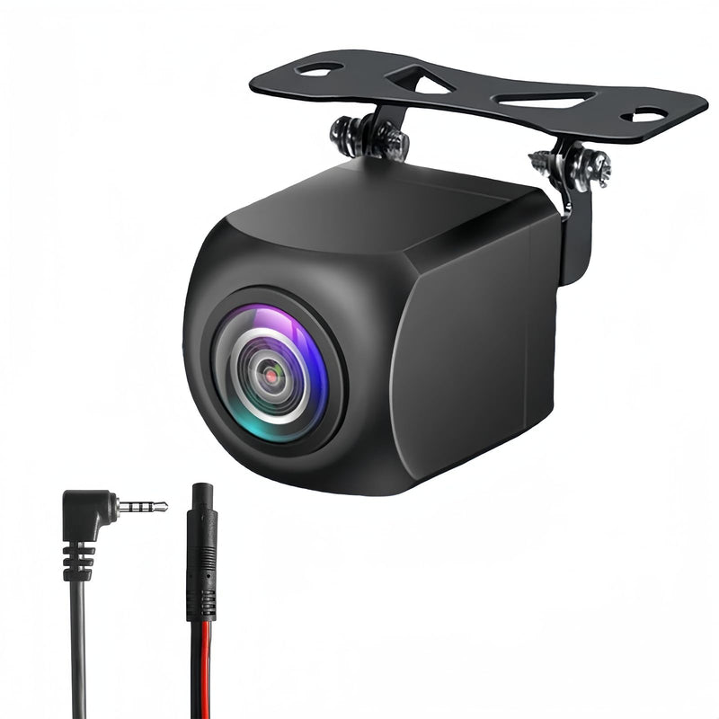 4 Pin Backup Camera for Carplay Screen Monitor Support Mirror Image AHD 720P/ 1080P Reverse Camera 2.5mm Jack to 4 Pin Front/Rear View Camera, 20ft Male Plug