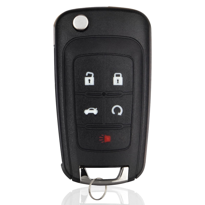 Car Key Fob Keyless Entry Remote Compatible with 2010-2019 Chevy Cruze/Camaro/Impala/Equinox/GMC Terrain/Buick Lacrosse 5 Buttons Key for OHT01060512 (1 Pack)