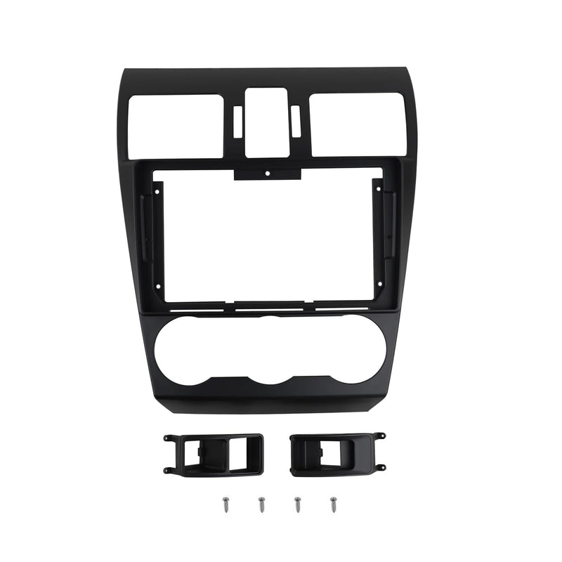9'' Car Radio Stereo Fascia Frame Panel Trim Bezel with Power Harness Cable for Subaru Forester WRX XV 2016 17 18 Impreza Levorg 12~15(no silver AC hole edge)