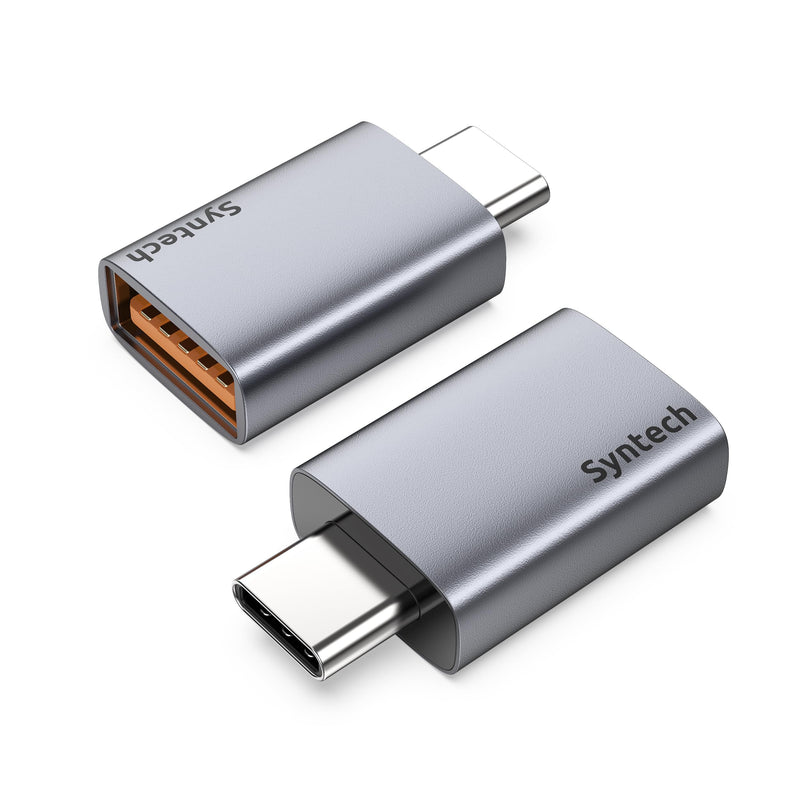 Syntech USB C to USB Adapter (2 Pack), 10Gbps USB 3.2 Gen 2 Fit Side by Side, USB C Male to USB A 3.2 Female Adapter Compatible with iPhone 15 Pro Max/iPad/iMac/MacBook Pro and Thunderbolt 4/3 Devices