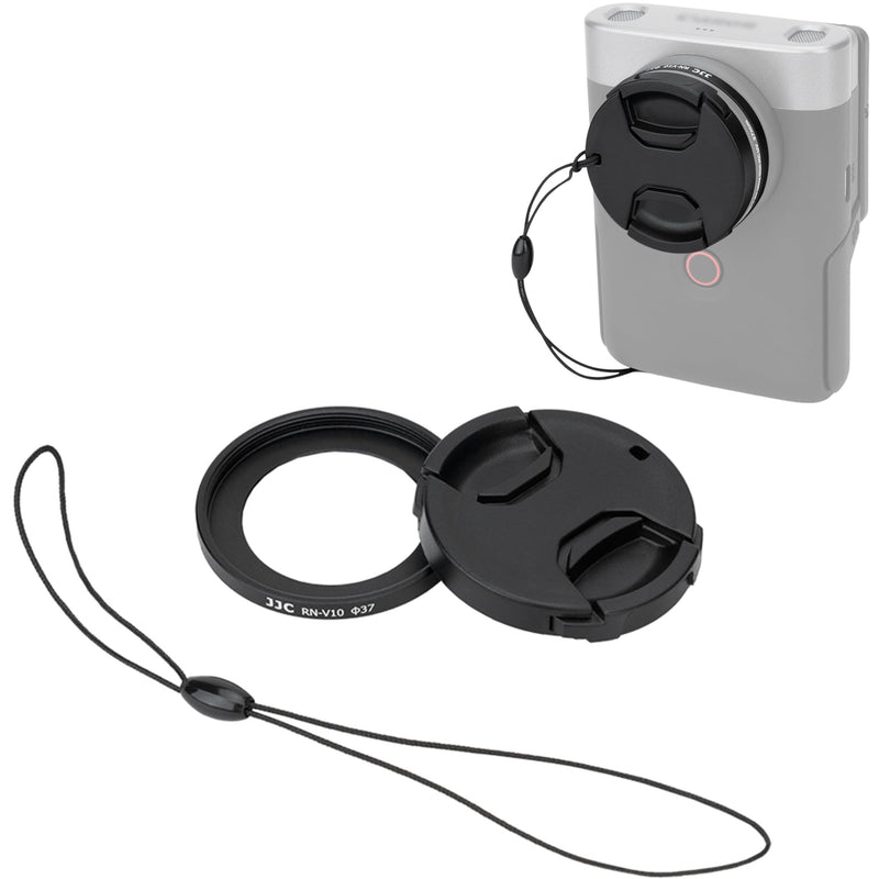 [AUSTRALIA] - Adherent Thread Filter Adapter Lens Adapter Ring for Canon V10 Camera, V10 Lens Adapter Installing 37MM UV CPL ND Filter, Includes 37mm Snap-On Lens Cap & Cap Keeper String（Not Include Any Filters） 