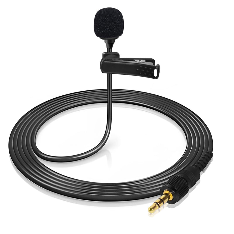 4 FT 3.5mm TRS Mini Lavalier Lapel Microphone for Sennheiser, for Saramonic, for Comica, for Boya Wireless System Transmitter, Omnidirectional Condenser Mic – 1/8" Male Screw Lock Plug for Sennheiser for Saramonic for Boya...