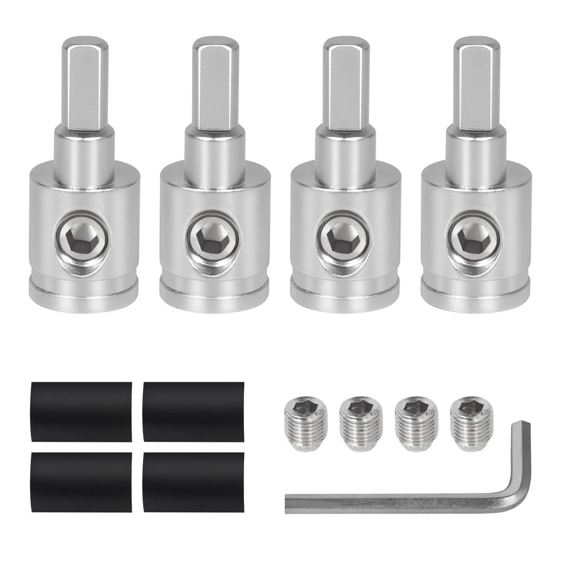 [AUSTRALIA] - 4-Pack Amp Input Reducer from 0 Gauge to 4 Gauge with Heat Shrink Tubes for Car Audio Systems, 0 Gauge Terminals Amp Wire Connectors 