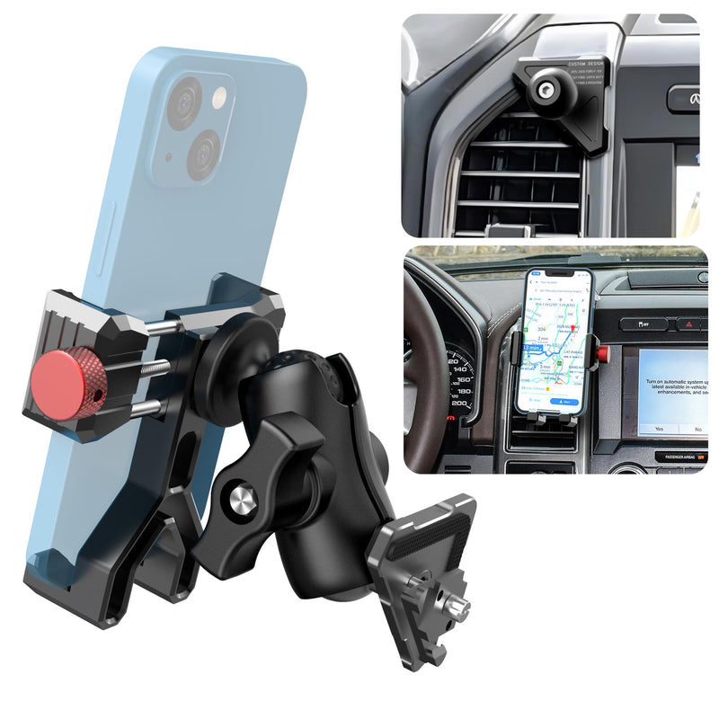 EASEORD Vent Phone Mount for Ford F-150 2015-2020 & Super Duty 2017-2021 | Expedition 2018-2021| 360 Rotation Aluminum F150 Vent Cell Phone Holder for All Smartphones,Custom Fit,Easy Install