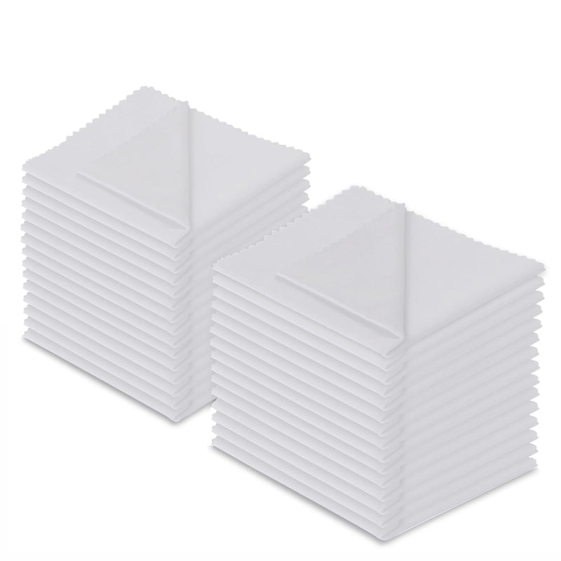 Microfiber Cleaning Cloths for Electronics (White) - Cleans Lenses, Glasses, Screens, Cameras, iPad, iPhone, Eyeglasses, Cell Phone, LCD TV Screens and More (30 Pack) 30