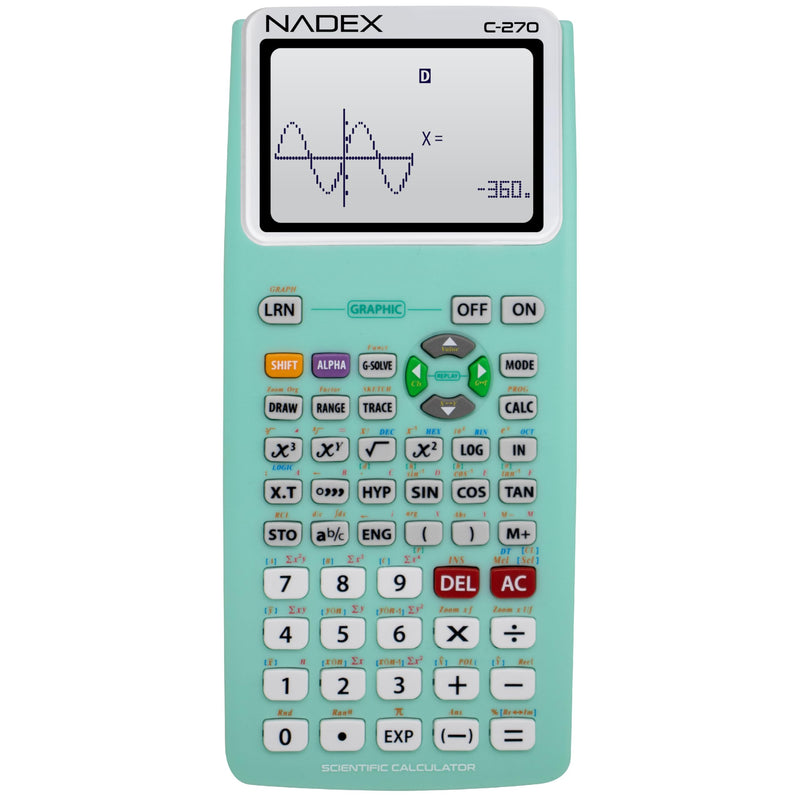 Scientific Calculator with Graph Functions for College and High School Students, Engineering, Advanced Mathematics, Calculus, Algebra, Geometery, Trigonometry, Statistics, Physics, Chemistry - Green Mint