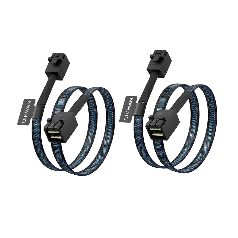 [AUSTRALIA] - 2 Pack 12G Internal Mini SAS HD SFF-8643 to SFF-8643 Cable, Internal Mini SAS to Mini SAS Cable0.8-Meter(2.6ft)… 2.6FT/0.8M 