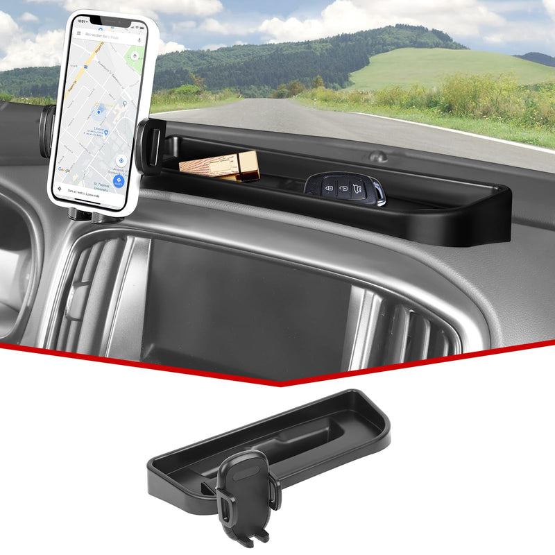JeCar Dash Phone Holder Dashboard Cellphone Clamp Upgrade Aluminum Alloy Ball Mount with Storage Tray Interior Accessories Compatible with Chevy Colorado & GMC Canyon 2014-2022