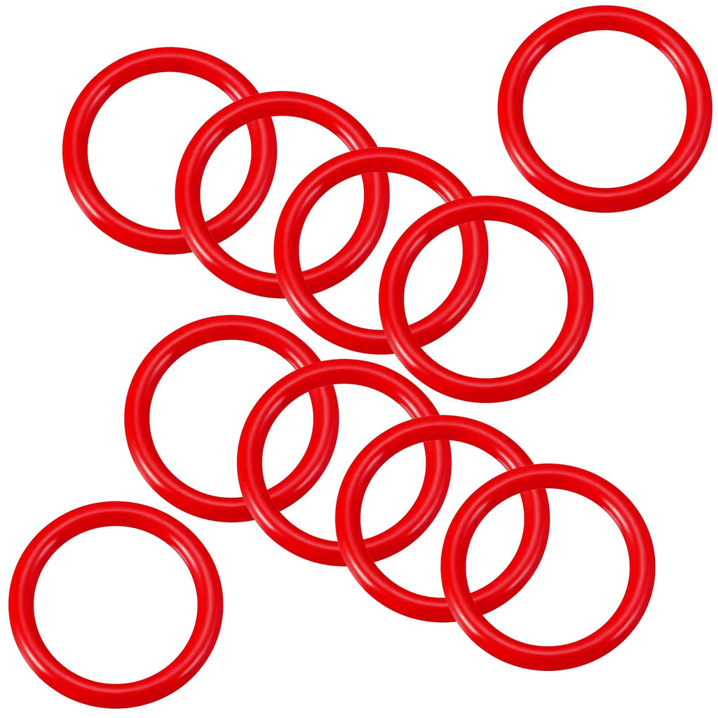 Silicone O-Ring, 23mm OD 15mm ID 4mm Width, Dive Diving O-Rings, Red (Pack of 10)