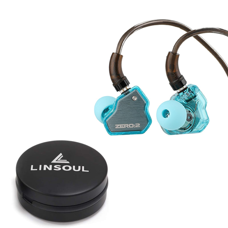 Linsoul 7Hz x Crinacle Zero:2 in Ear Monitor (Blue) Portable Earphone Case