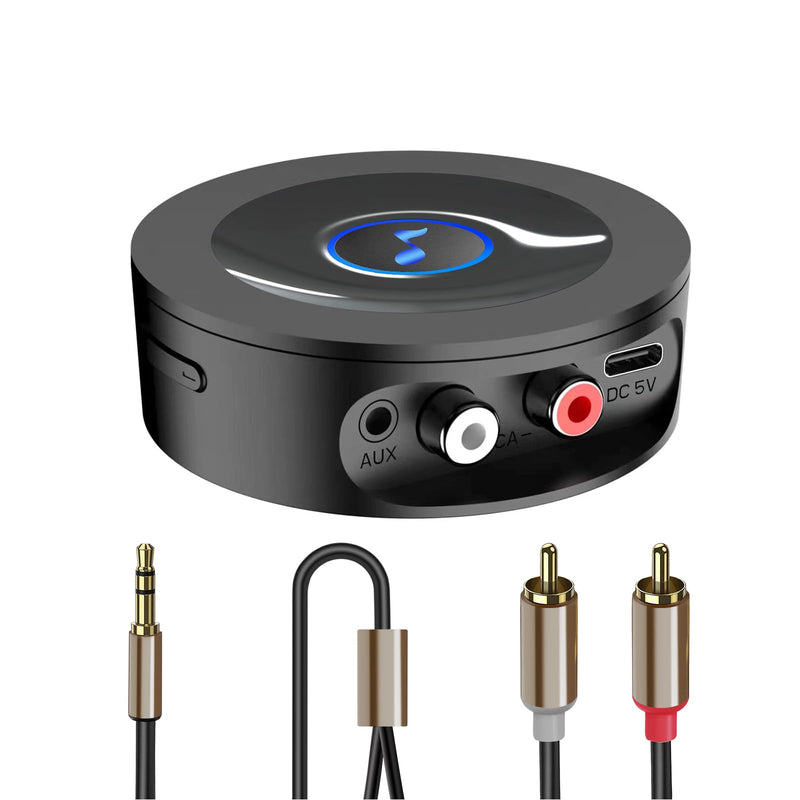 [AUSTRALIA] - Bluetooth 5.2 Receiver for Home Stereo, RCA & 3.5mm AUX Out Put, Wireless Audio Adapter for Stereo Receiver&Amplifier, Low Latency HiFi Music Streaming 