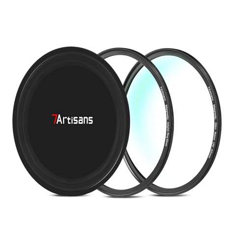7artisans Nano Magnetic Filter UV Filter ND Light Reduction Filter/CPL Polarization Filter/GND Gradient Filter/Black Mist 1/4 Portrait Photography Filter Suitable for Lens(77mm MRCUV) 77mm Magnetic MRCUV