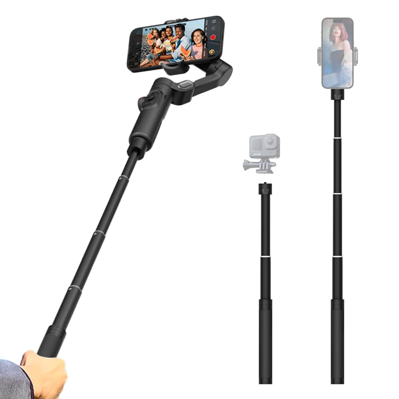 Gimbal Extension Rod, 29" Extension Pole for DSLR Cameras, Adjustable Selfie Stick with 1/4 Screw Interface, Compatible with a Range of Handheld Gimbal and Other Universal Interface Devices