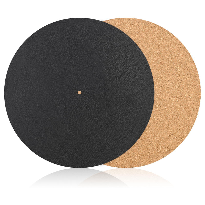 [AUSTRALIA] - Nobsound Turntable Slip Mat: Anti-Static Platter Pad for 12-Inch LPs, Cork + Leather Reversible 3mm, Cuts Rumble for Home & Studio Use, Audiophiles 